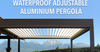 Wasserdichte Lamellenblätter für den Außenbereich, manueller Aluminium-Pergola-Gartenbau-Pavillon