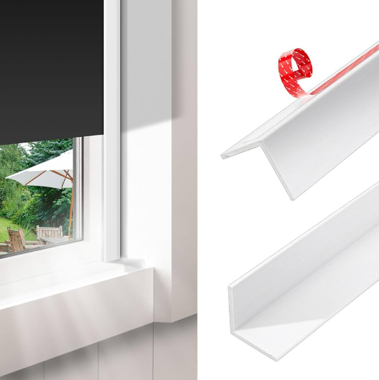 L -förmige PVC -Seitenschienen für 100% Blackout Jalousien