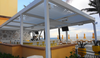 Verstellbarer, wasserdichter, einziehbarer Dachpavillon aus Aluminium mit verstellbaren Lamellen