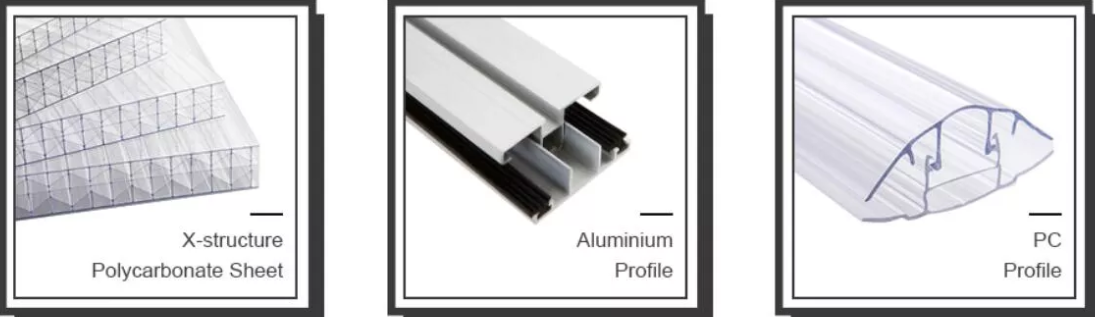 Profil aus PC-Polycarbonatplatten