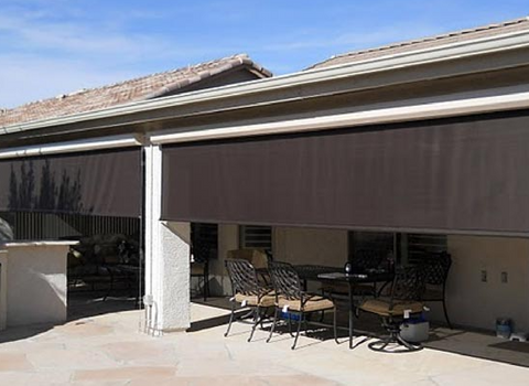 12 ft breit im Freien Roll -up -Schatten