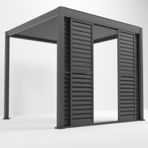 Schiebetüren für 3 m Pergola