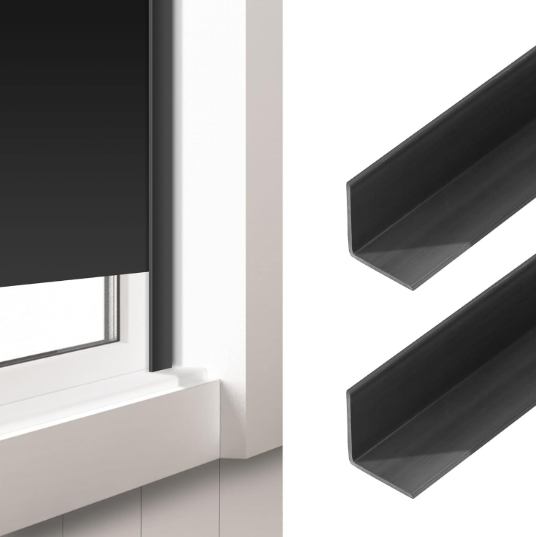 L -förmige PVC -Seitenschienen für 100% Blackout Jalousien