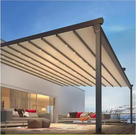 Versenkbare Pergola -Baldachin -Farbtöne